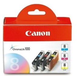 CLI-8CMY Original Canon Ink Cartridge Set Of 3 (Cyan,Magenta,Yellow)